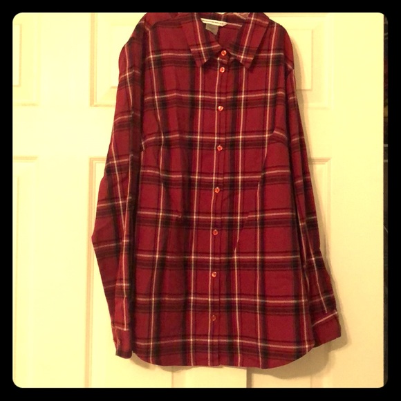 Allison Daley Tops - Pink/ Black Allison Daley Flannel Long Sleeve
